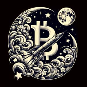 Intricate Deltoid Tattoo Design: Bitcoin to the Moon