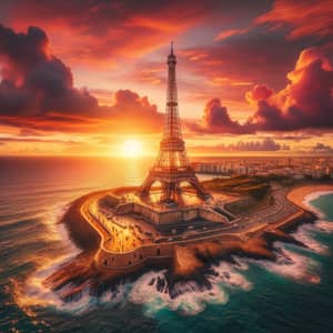 Eiffel Tower at Stunning Sunset in Fortaleza