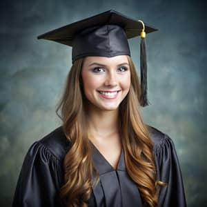 Elegant Graduation Photo Background with Cap & Gown