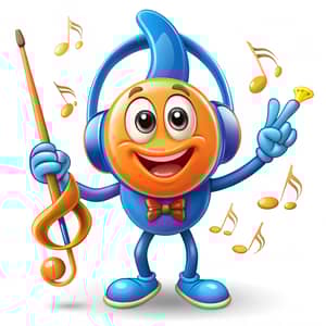 Colorful Music School Mascot Design