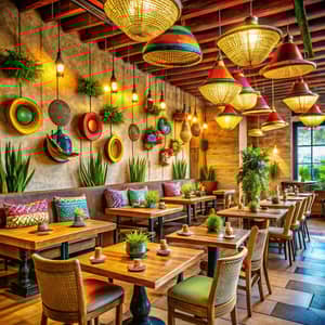 Vibrant Mexican Restaurant Design in Modern Hotel
