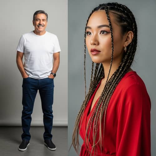Couple Portrait from Two Photos