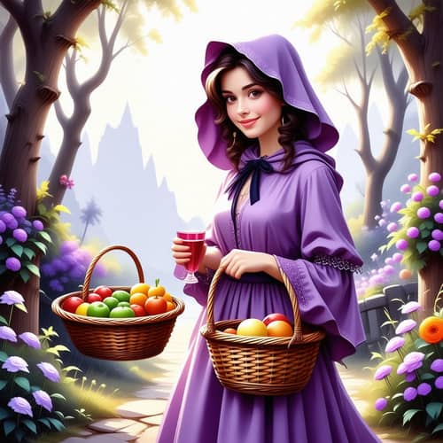 Beautiful Little Purple Riding Hood Art