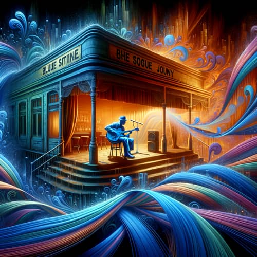 Vintage Juke Joint Blues Album Cover | Soulful Rhythm Visualization