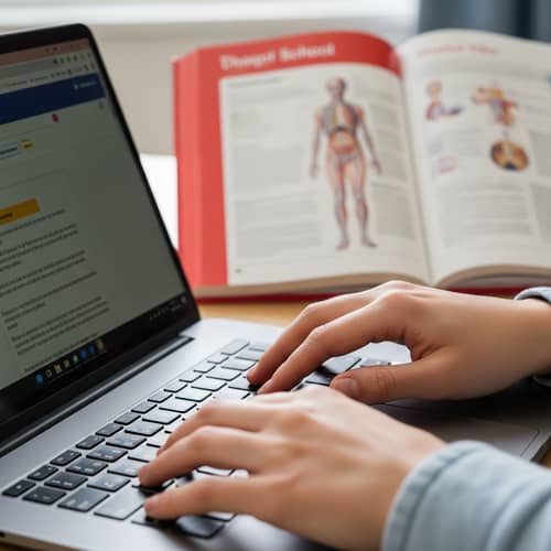 Typing on Laptop: Study Tips and Techniques