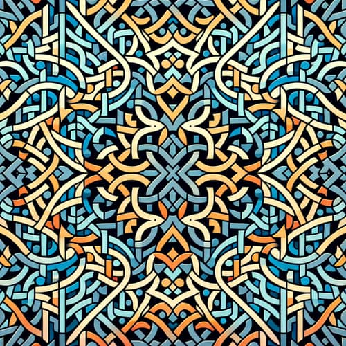 Intricate Tessellation Pattern Design - Symmetrical Geometric Shapes
