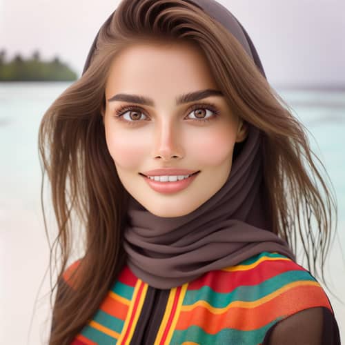 Maldivian Woman in Traditional Libaas | Stunning Scenic Beauty