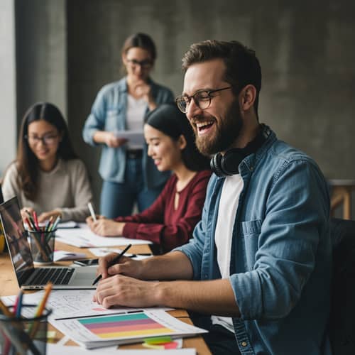 Creative Collaboration: A Vibrant Workplace