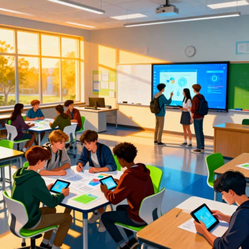Dynamic 21st Century Classroom Illustration Dynamic 21st Century Classroom Illustration