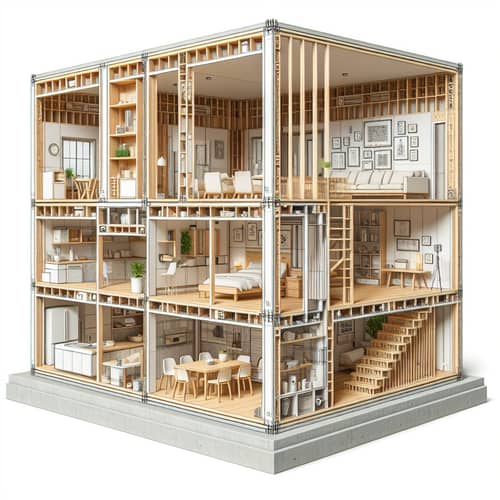 Prefabricated Building Cross-Section Visualization