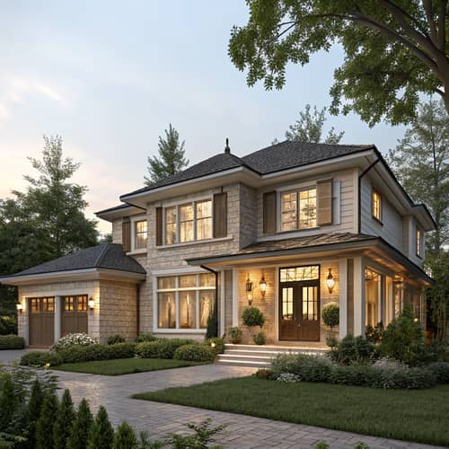 Floor Plans of a Two-Story House
