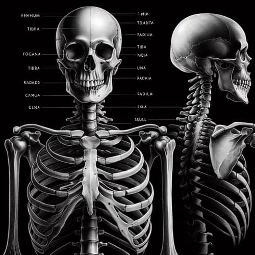 Realistic Human Skeleton Illustration | Anatomy Bones Drawing