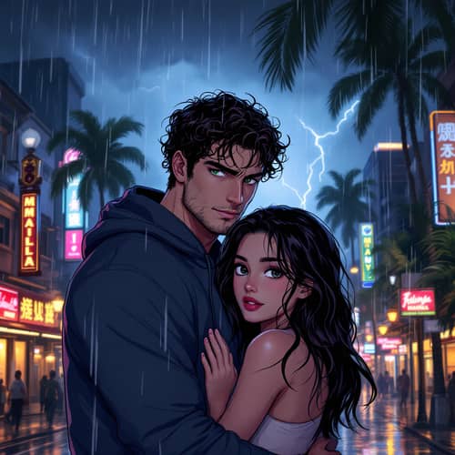 Dramatic Anime Love Story in Stormy Manila