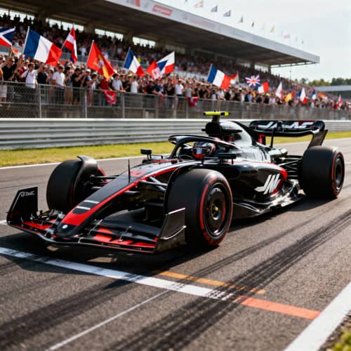 Sleek Formula 1 Racing Car on Track Sleek Formula 1 Racing Car on Track