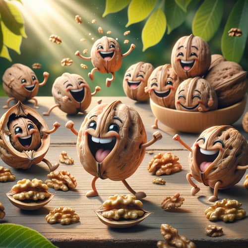 Playful Walnut Wonderland: Joyful Nut Scenes