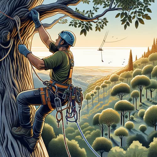 Italian Tree Climbing Technique - Professional Gear for Safe Ascent