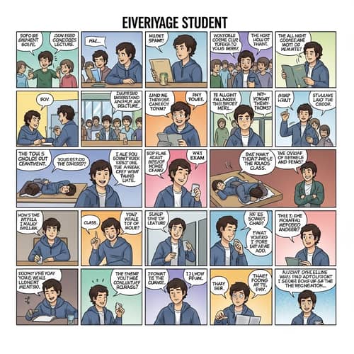 20 Box Comic: A College Student's Life