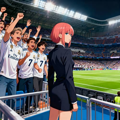 Makima in Real Madrid Jersey at Stadium Makima in Real Madrid Jersey at Stadium