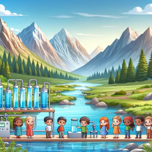 Serene Mountain Water Purification: Engaging Water Education for Children