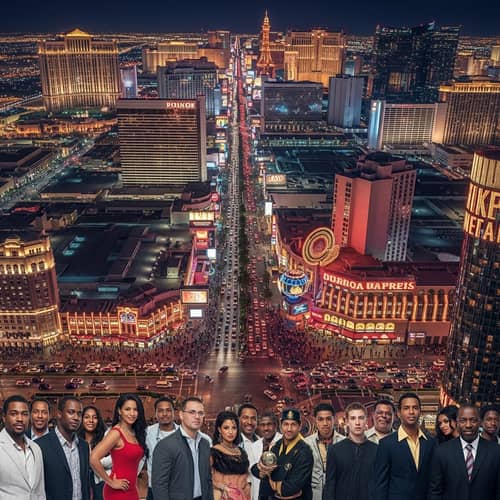 Vibrant Nightlife in Diverse Metropolis: Casinos & Skyscrapers