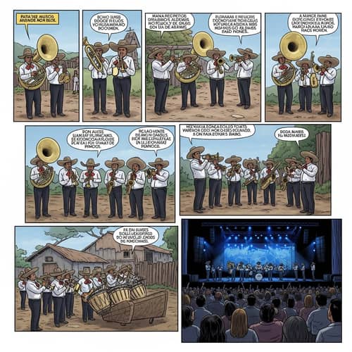 Evolution of Banda Music in Mexico: A Visual Comic Strip
