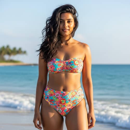 Stunning South Asian Woman in Bikini