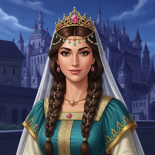 Beautiful Middle-Eastern Princess in Regal Attire | Castle Setting