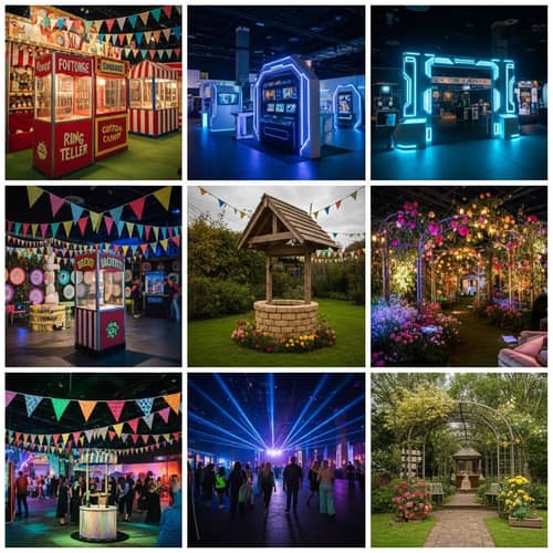 Imaginative Event Themes: Carnival, Tech Fair, Enchanted Garden, Neon Glow Party