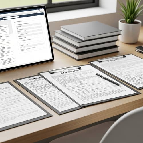 Modern Immigration Document Organization | Visa, Asylum & Work Forms