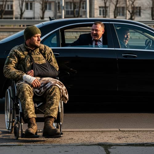 Ukrainian Veteran in Wheelchair Faces Bureaucrat | Powerful Image