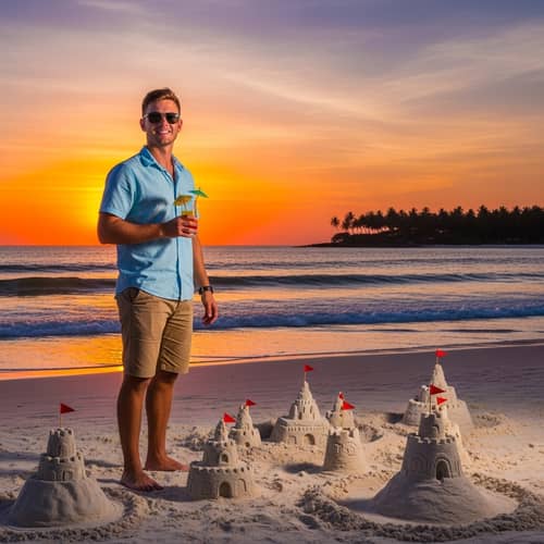 21-Year-Old Male Enjoying Tropical Beach Holiday