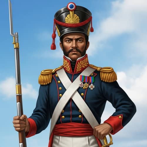 Revolutionary Leader in Traditional Military Attire | 19th Century