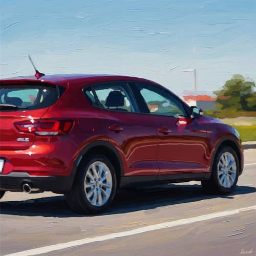 Impressionist Style Abstract Car Painting - Play of Light and Color