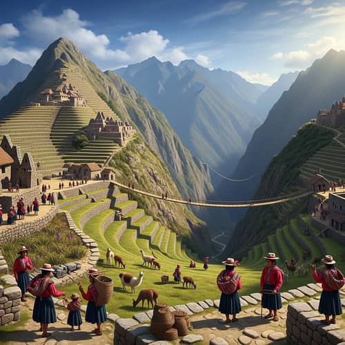 Ancient Inca Empire: Terraced Agriculture & Stone Structures
