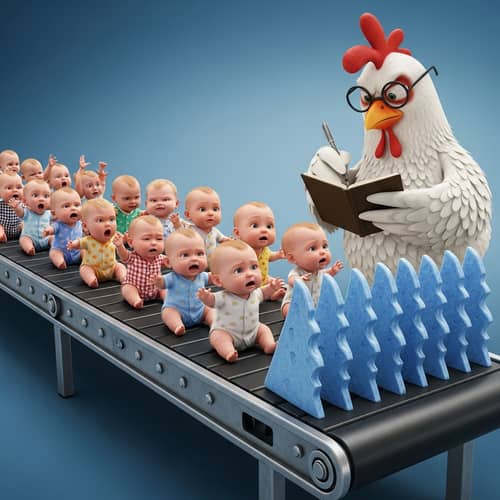 Emotive Infant Conveyors with Foam Blade Barrier - Unique Scene