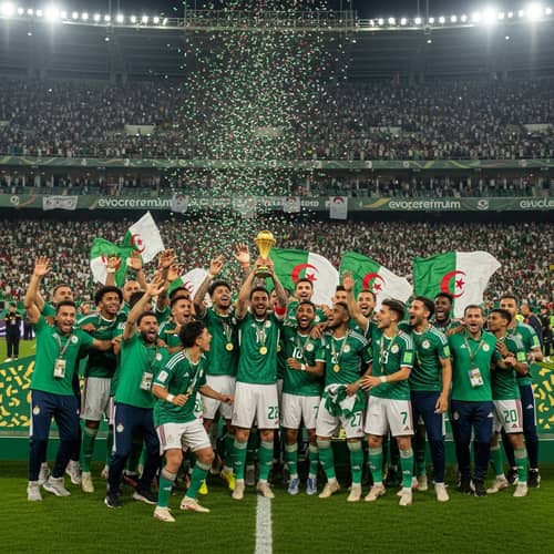 Algerian Football Team Celebrates Africa Cup Victory