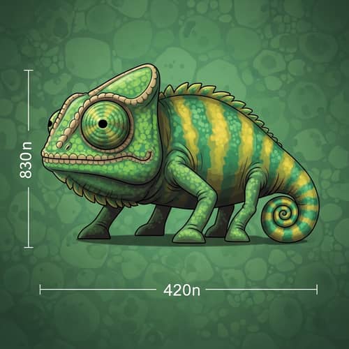Colorful Chameleon-Style Background | 420x830 Units