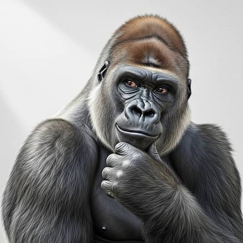 Modern Gorilla Portrait - Dynamic Profile Picture Essence