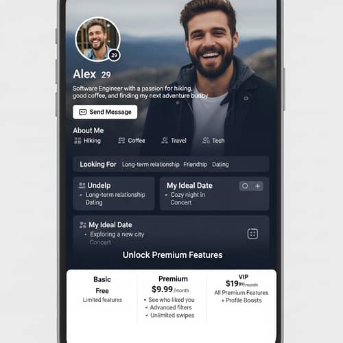 Beautifully Designed User Profile for Gay Dating App