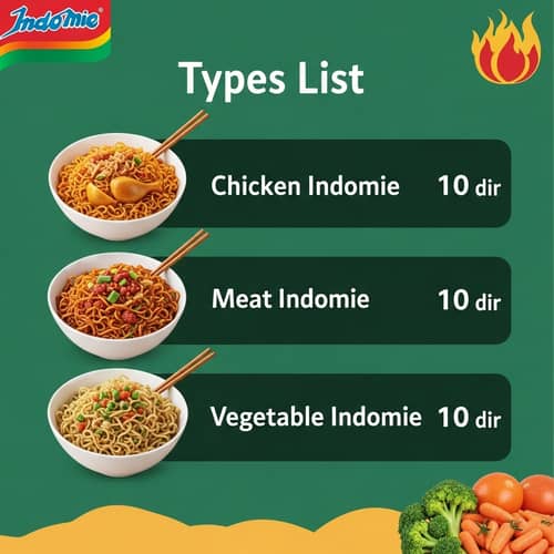 Delicious Indomie - Chicken, Meat, Vegetable | Only 10 Dirhams Each