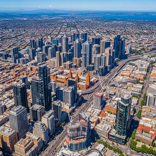 Vibrant Melbourne Cityscape | Architectural Grandeur