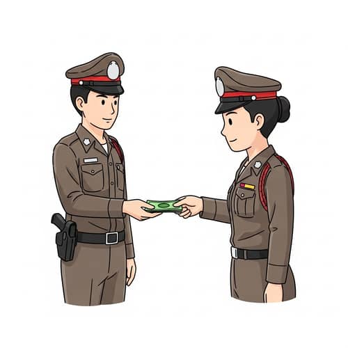 Thai Police Officer Corruption Incident | Bribery Scene