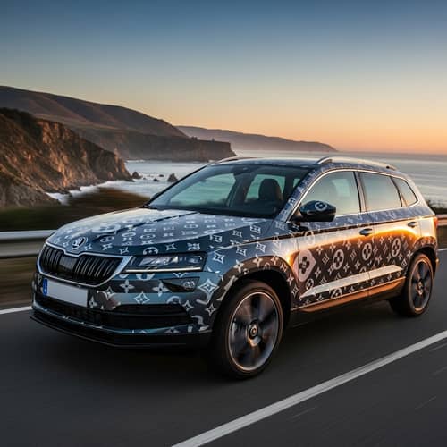 Hyper-Realistic Skoda Karoq | Monogram Pattern Inspired Paint