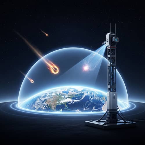 Advanced Technological Device Protecting Earth from Meteors