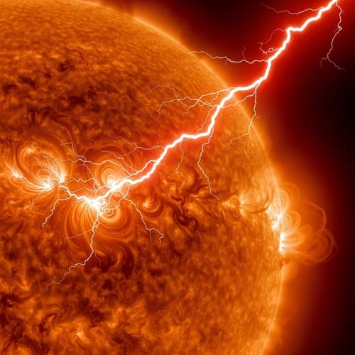 Raw Power: Lightning Bolt Across the Sun