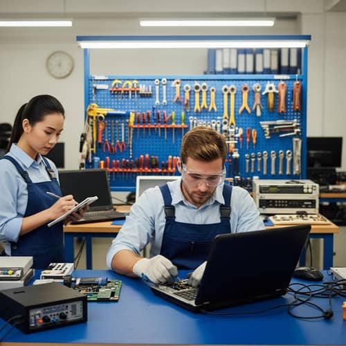 Professional Laptop Repair in Technological Workshop