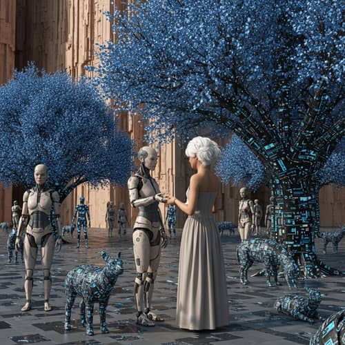 Cyborg Human City 5000: Advanced Cyborgs, Animals, Trees