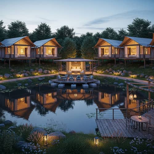 Elegant Glamping Resort on 1.5 Acres | Serene Pond Views