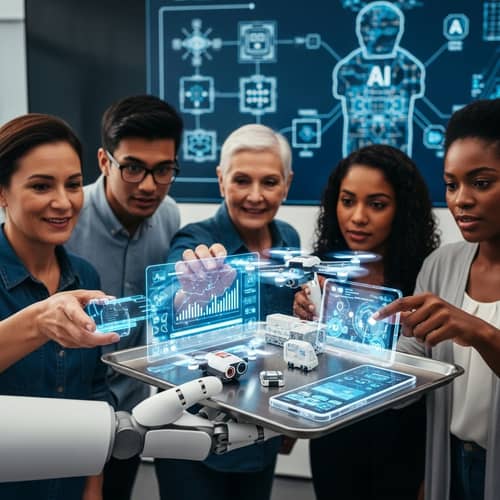 Futuristic Service Technology Showcase with Diverse User Group