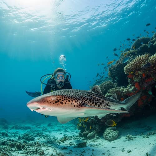 Scuba Diving with Leopard Shark - Exciting Encounter